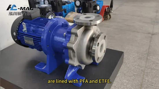 Corrosion Resistant Fluorine Lined (inner lining) PFA / ETFE Magnetic Pump for Fine Chemical Feeding